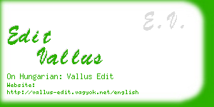 edit vallus business card